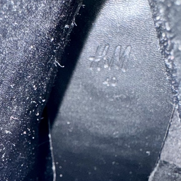 H &‎ M Boots Women's Sz 9 Black Vegan Crocodile Print Ankle Boot Stacked Heel - Picture 9 of 12